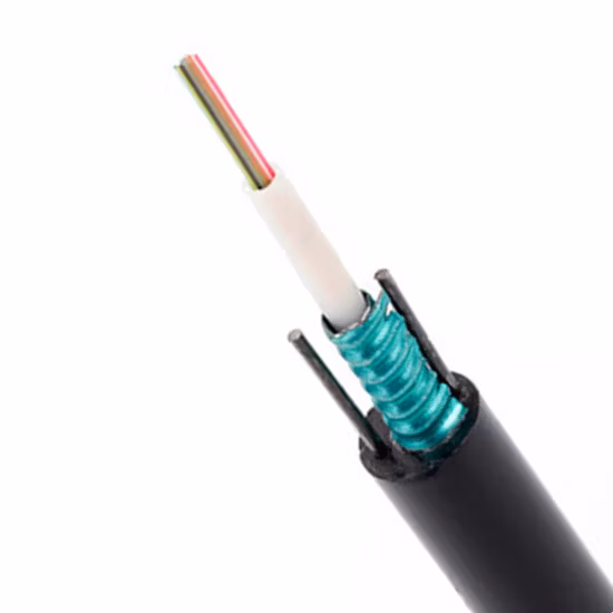 LSZH Jacket Self-Supporting Outdoor FTTH Cable 2 Core Optic Fiber Cable FTTH