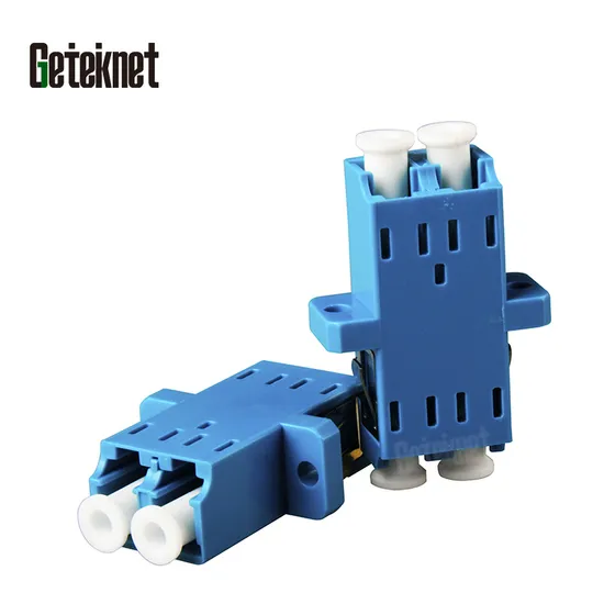 Geteknet Blue LC 2 Fibers FTTH Fibre Fiber Optic Connector Adapter Coupler 