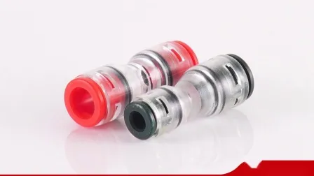 Fiber Optic Cable Couplings HDPE Air Blow Fiber End Stop Endcap Micro Duct Push in One Touch Pneumatic Straight Gasblock Micro Duct Connector 