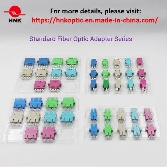 Sc/LC/FC/St/Mu/MTRJ/MPO Simplex/Duplex/Quad Singlemode/Multimode Om3/Om4/APC Standard or Hybrid Fiber Optic Adapter 