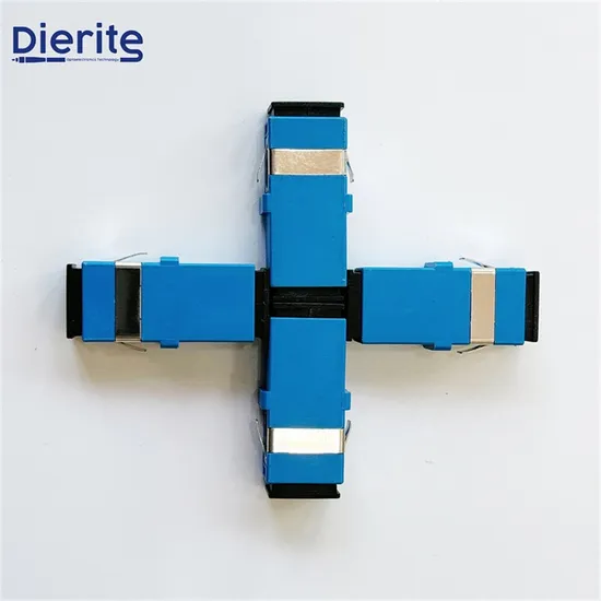 Blue LC Duplex Fiber Optic Adapter with Shutter 