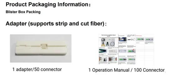 G657A1/A2/ B3 Field Assembly Drop Round Cable Sc Optical Fiber Quick Fast Connector 