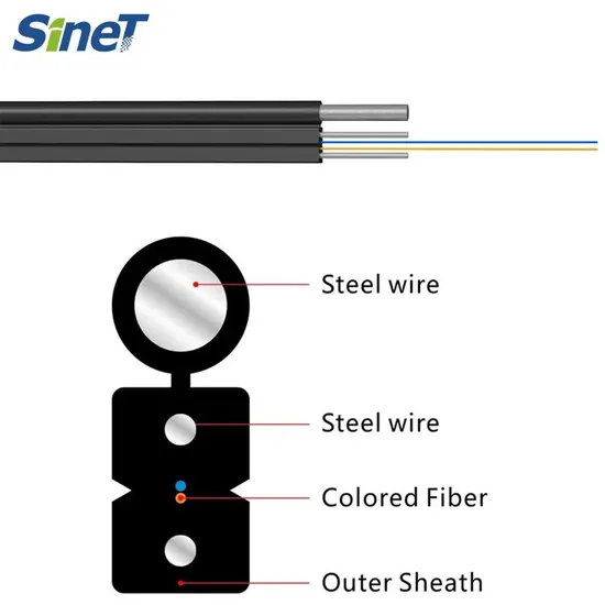 Gjxh Gjxch Gjyfxch 1, 2, 4, 6, 8, 12 Cores FTTH Flat Indoor/Outdoor Fiber Optic Cable Drop Cable 