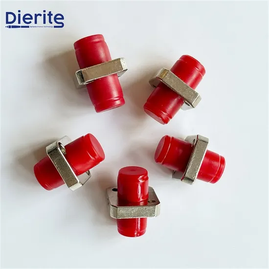 Wholesale FC Upc to FC Upc Simplex Singlemode&Multimode Square Solid Metal Fiber Adapter with Flange 