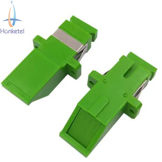 Fiber Optic Angled Adapter Inner Shutter Sc/APC Fiber Optic Adapter with Flange 