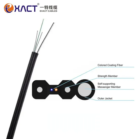 Single Mode Simplex Outdoor FTTH Fiber Optic Drop Cable 305m 